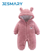 Áo liền thân có mũ trùm đầu ấm áp làm dày áo liền quần mùa đông cho bé gái và bé trai